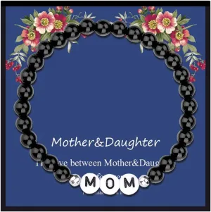 Mothers Day's Gifts Mother Daughter Bracelets Gifts Mothers Day's Gifts for Mom from Daughter Mommy and Me Matching Heart Colorful Bracelets Set Jewelry