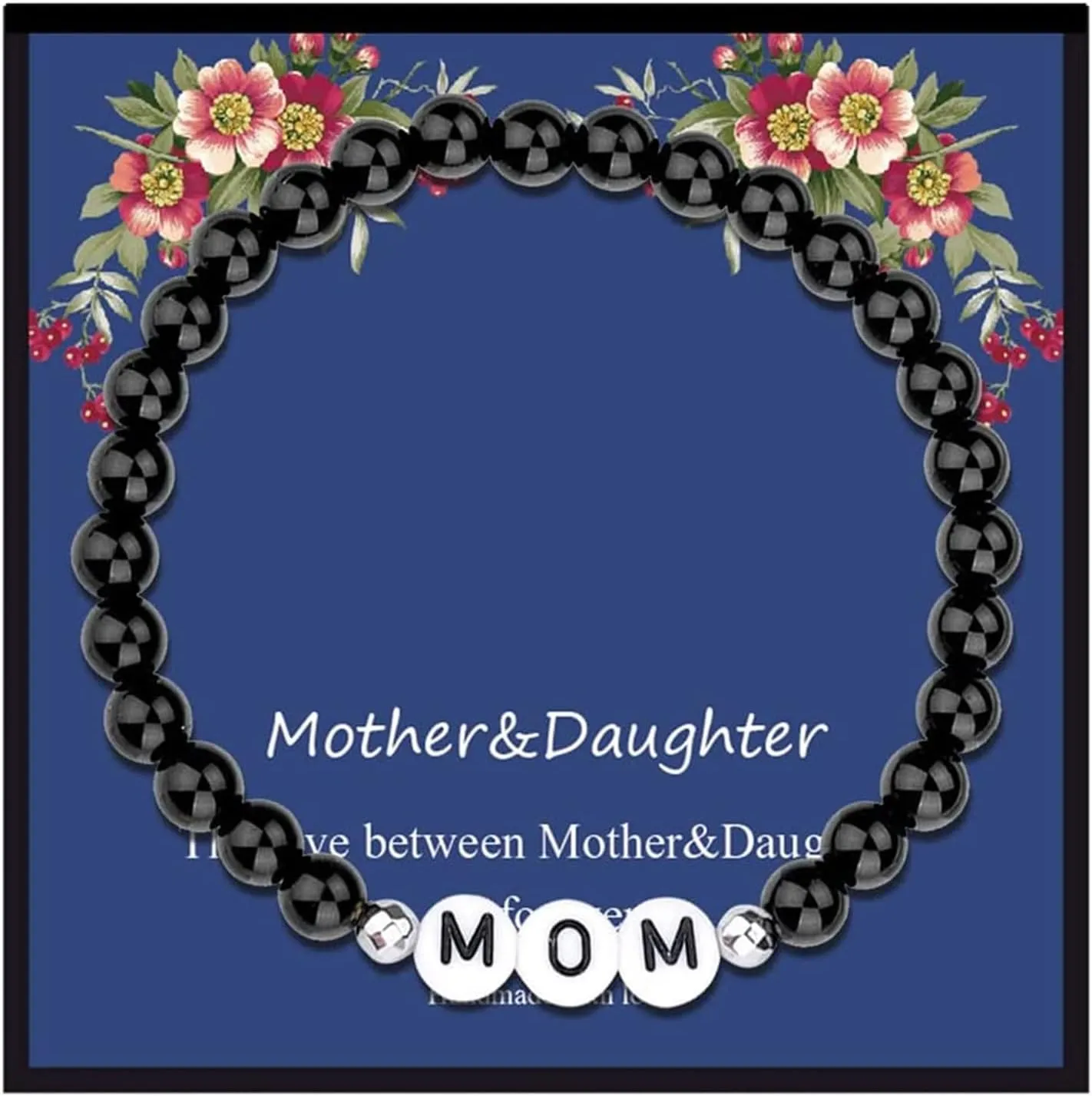 Mothers Day's Gifts Mother Daughter Bracelets Gifts Mothers Day's Gifts for Mom from Daughter Mommy and Me Matching Heart Colorful Bracelets Set Jewelry