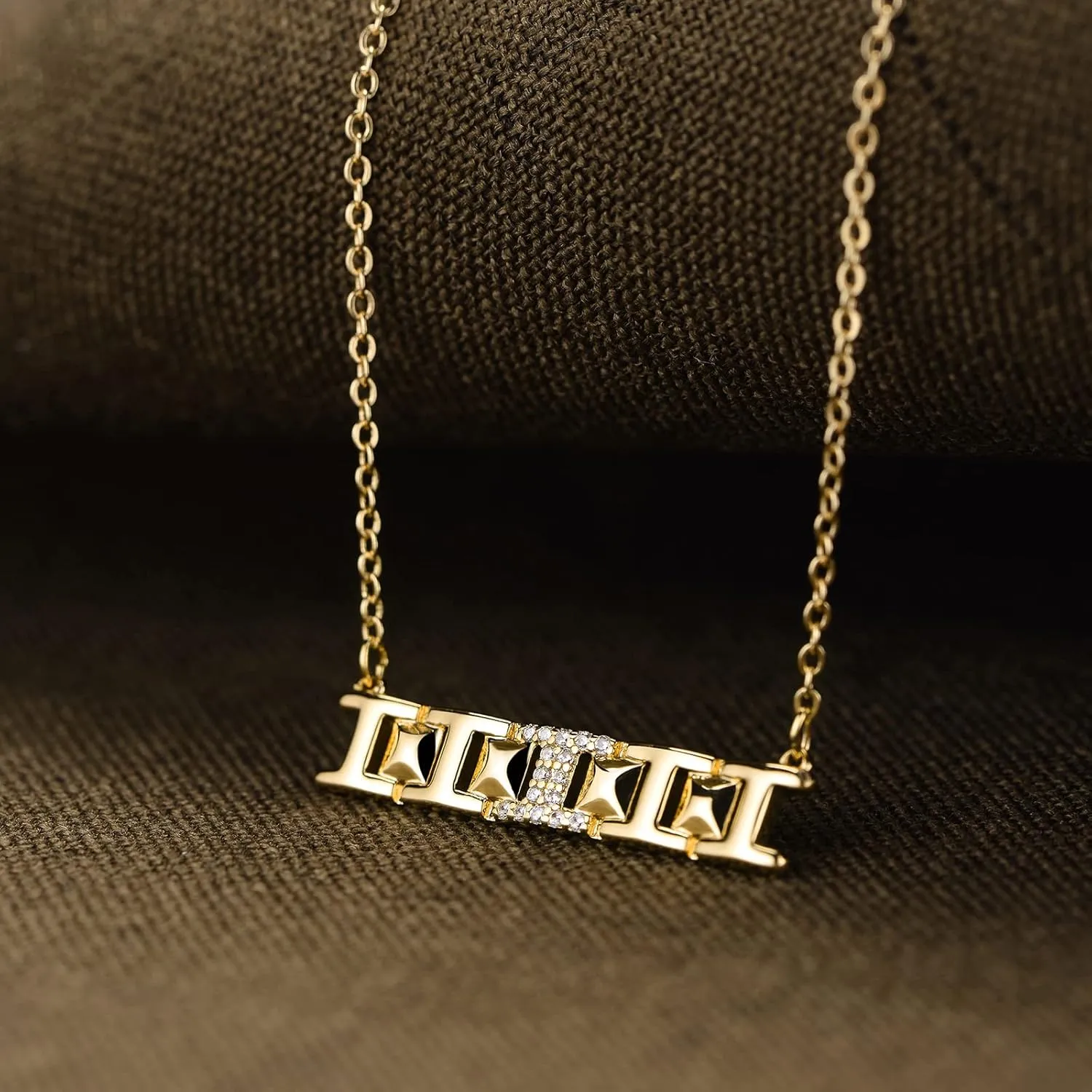 MTMY Gold Pendant Necklace for Women 14K Gold Plated Dainty Gold Necklace Simple Delicate Jewelry
