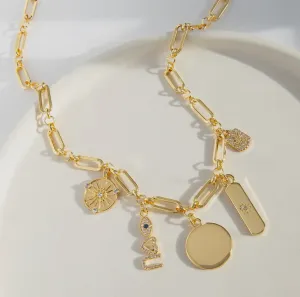 Multi Charm Link Necklace