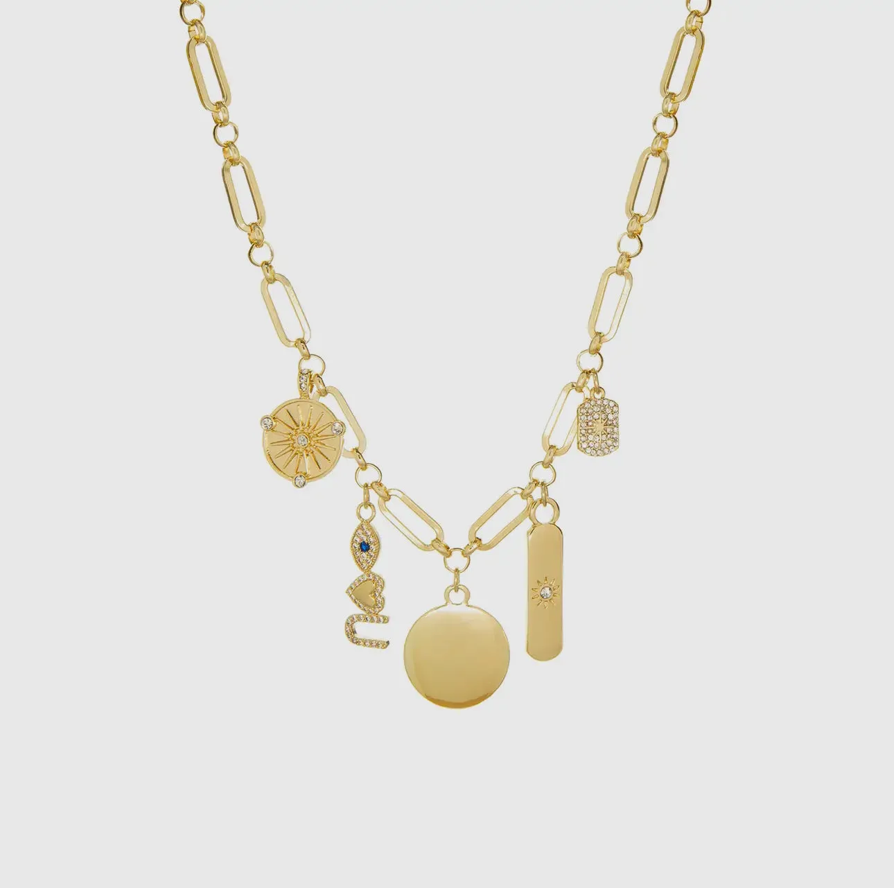 Multi Charm Link Necklace