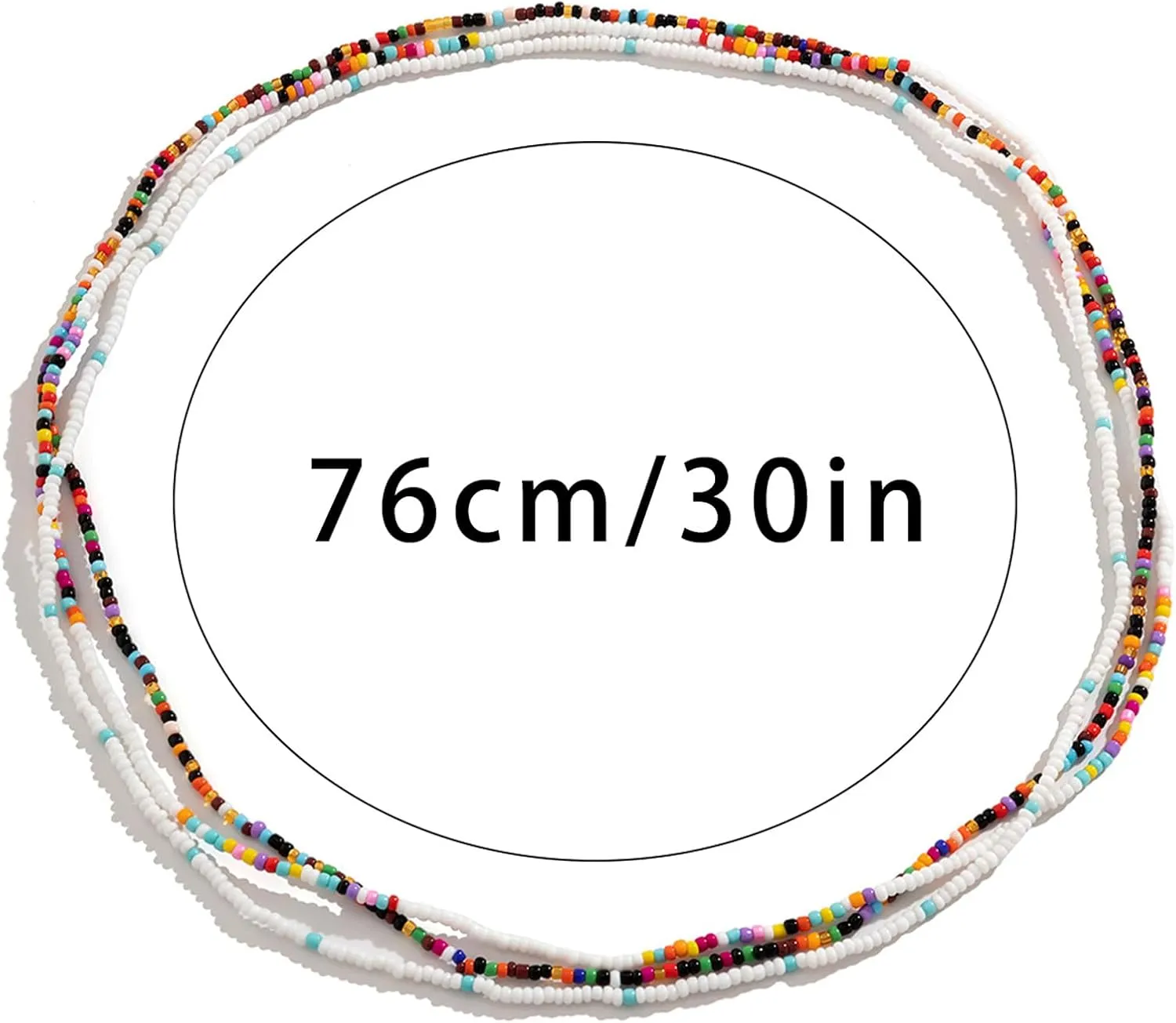 Multi-Layered Coloful Beads Waist Chain Sets Summer Beach Elastic Beaded Belly Body Chain Jewelry Bikini Sexy Bead Body Accessories Simple Beads Anklet Bracelets for Women