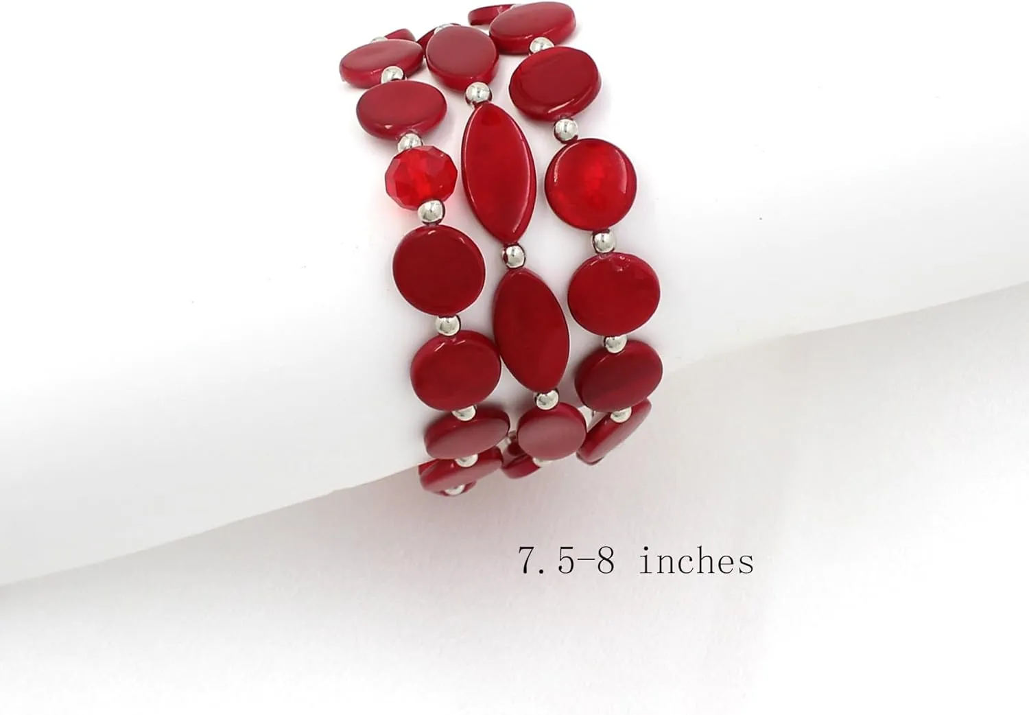 Multi Layered Stretch Bracelet for Women Shell Stackable Beaded Bracelet Boho Colorful Western Jewelry Elastic Bracelet for Trendy Gift