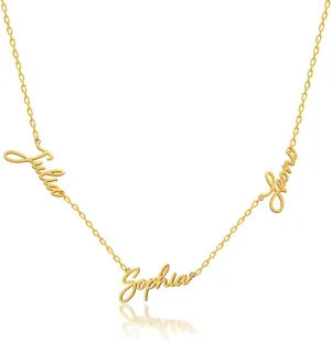 Multple Name Necklace, 3,4,5 Name Necklace, Handmade Jewelry, Mothers Day Gift, Family Necklace, 925 Sterling Silver Personalized Jewelry