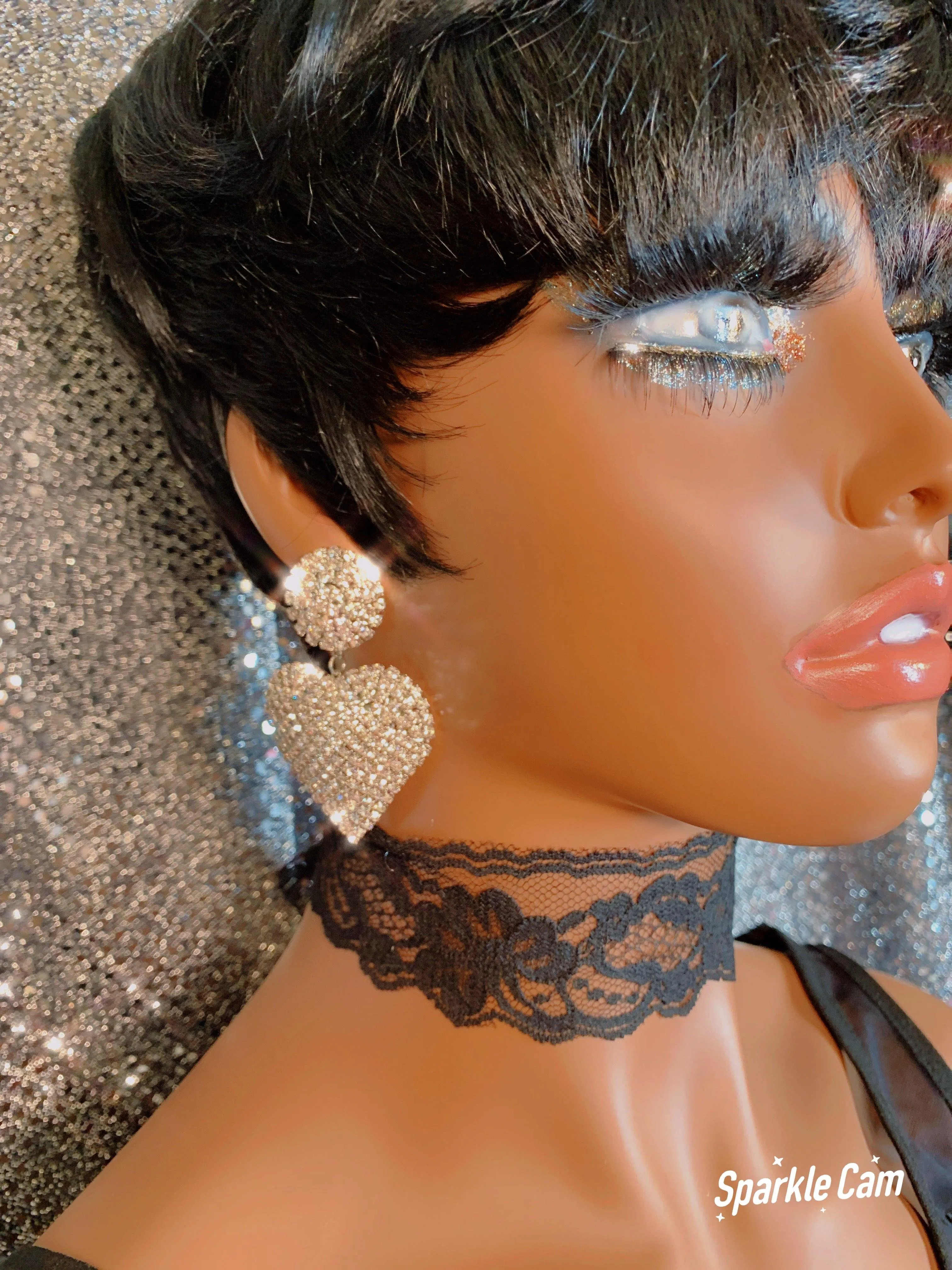 My Diamond Heart Crystal Earrings