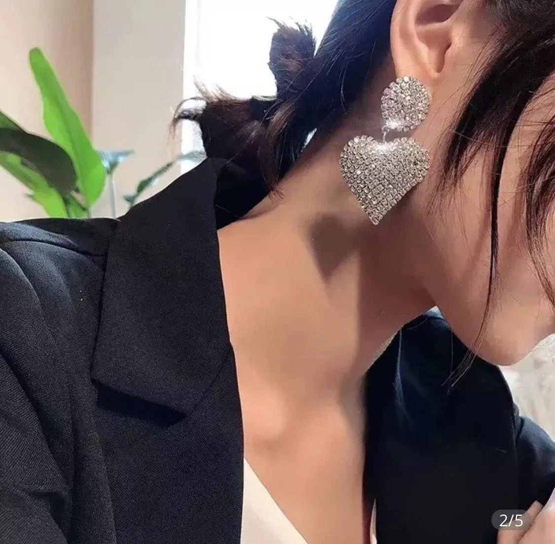 My Diamond Heart Crystal Earrings