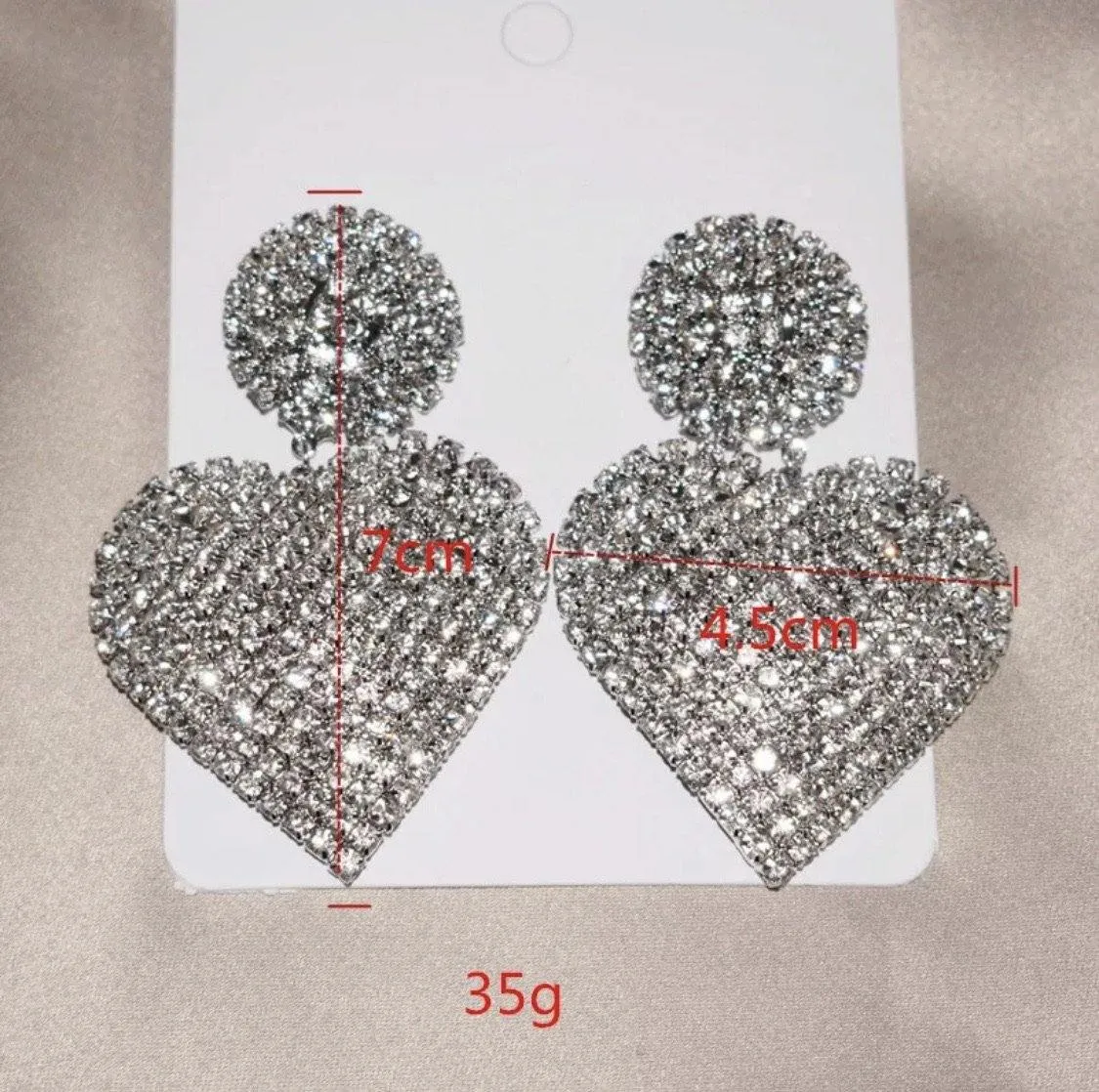My Diamond Heart Crystal Earrings