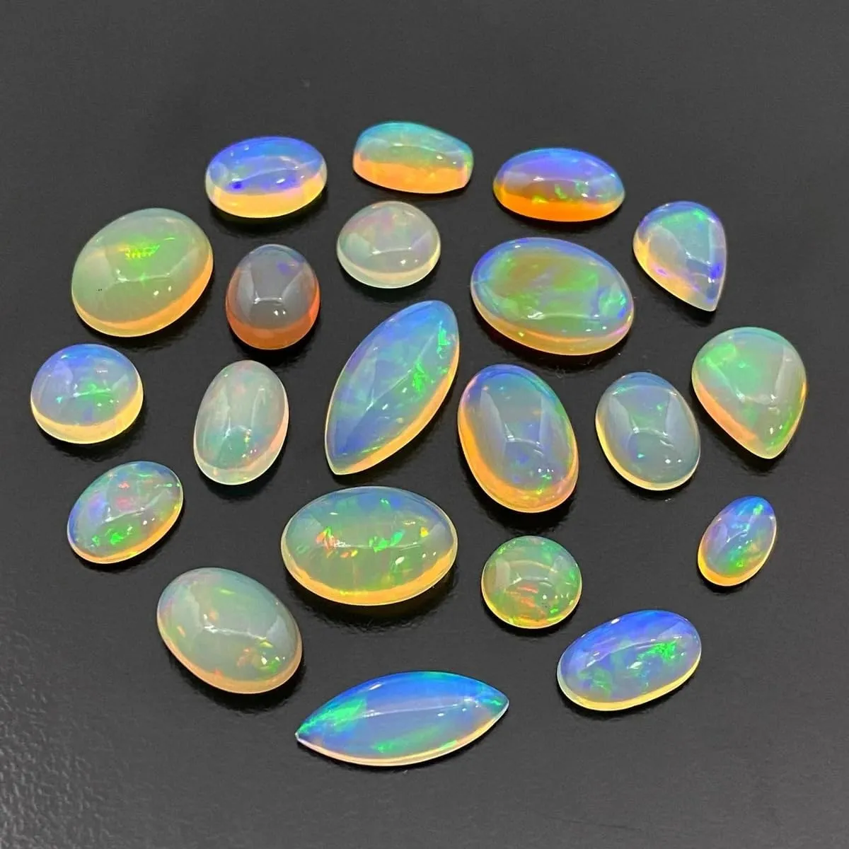 Natural AAAA  Ethiopian Opal Multi Shape Cabochons Multi Fire Welo Opal for DIY & Jewelry Making Supplies Healing Crystals Loose Gemstones
