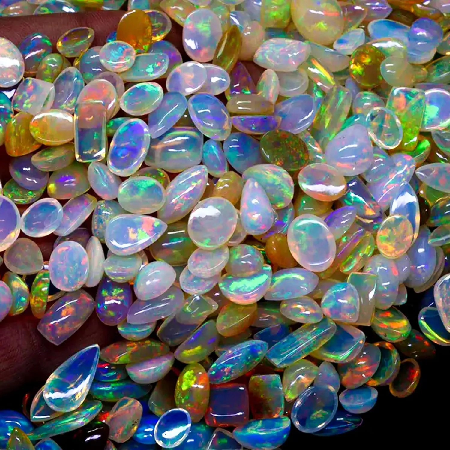 Natural AAAA  Ethiopian Opal Multi Shape Cabochons Multi Fire Welo Opal for DIY & Jewelry Making Supplies Healing Crystals Loose Gemstones