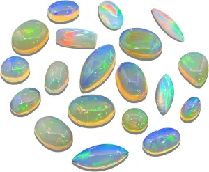 Natural AAAA  Ethiopian Opal Multi Shape Cabochons Multi Fire Welo Opal for DIY & Jewelry Making Supplies Healing Crystals Loose Gemstones