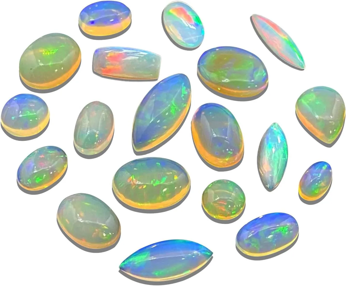 Natural AAAA  Ethiopian Opal Multi Shape Cabochons Multi Fire Welo Opal for DIY & Jewelry Making Supplies Healing Crystals Loose Gemstones