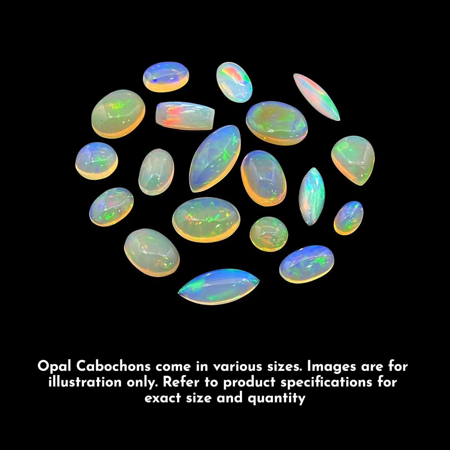 Natural AAAA  Ethiopian Opal Multi Shape Cabochons Multi Fire Welo Opal for DIY & Jewelry Making Supplies Healing Crystals Loose Gemstones