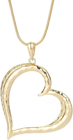 Necklaces for Women Heart Pendant Sweater Layered Y Statement Bohemian Silver Gold Chain Costume Necklace with Gifts Box Jewelry