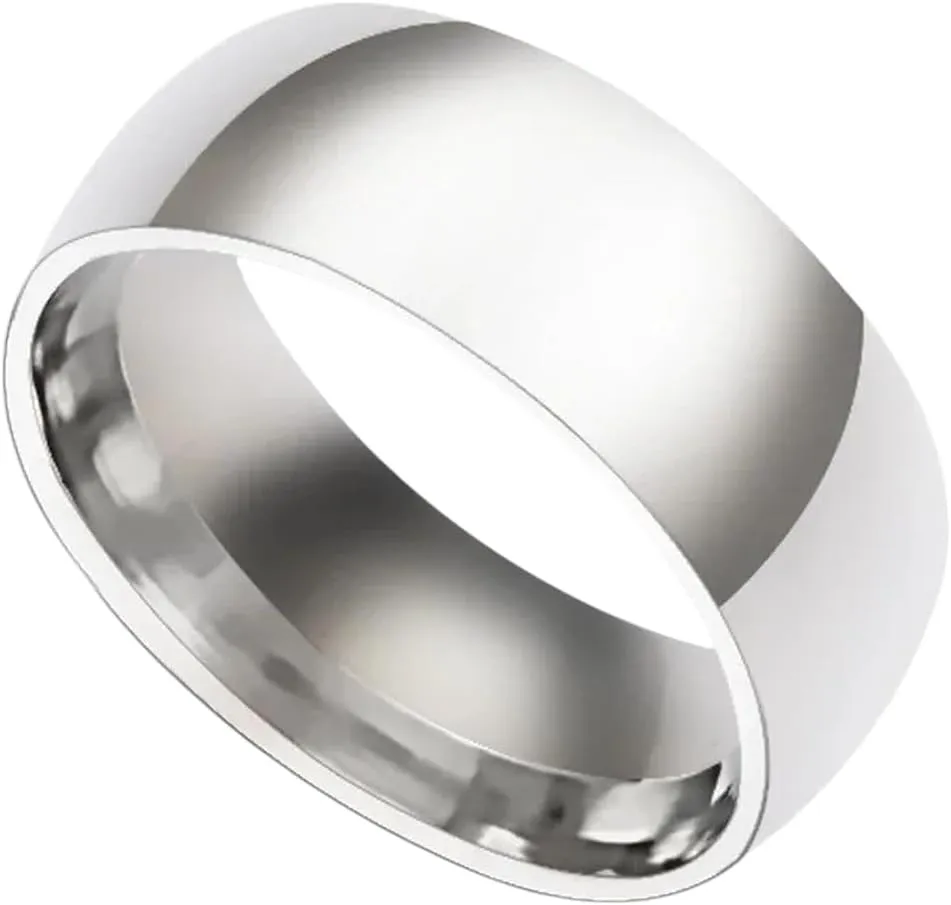 New 2025 Smooth Stainless Couple Rings Gold Simple 4Mm Women Men Lovers Wedding Jewelry Gifts Jewelry Gift Fashion Trendy Accessories Creative