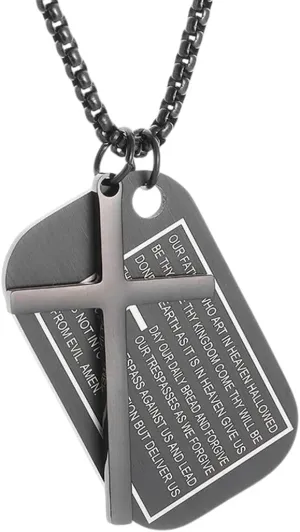 New 2025 Unisex Stainless Steel Classic Christian Bible Cross Pendant Jesus Amulet Necklace For Men Women Catholic Prayer Faith Decoration Jewelry Luxury With You Accessories Trendy For Women And Men