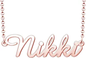 Nikki Name Necklace Personalized Sterling Silver Custom Name Necklace for Women