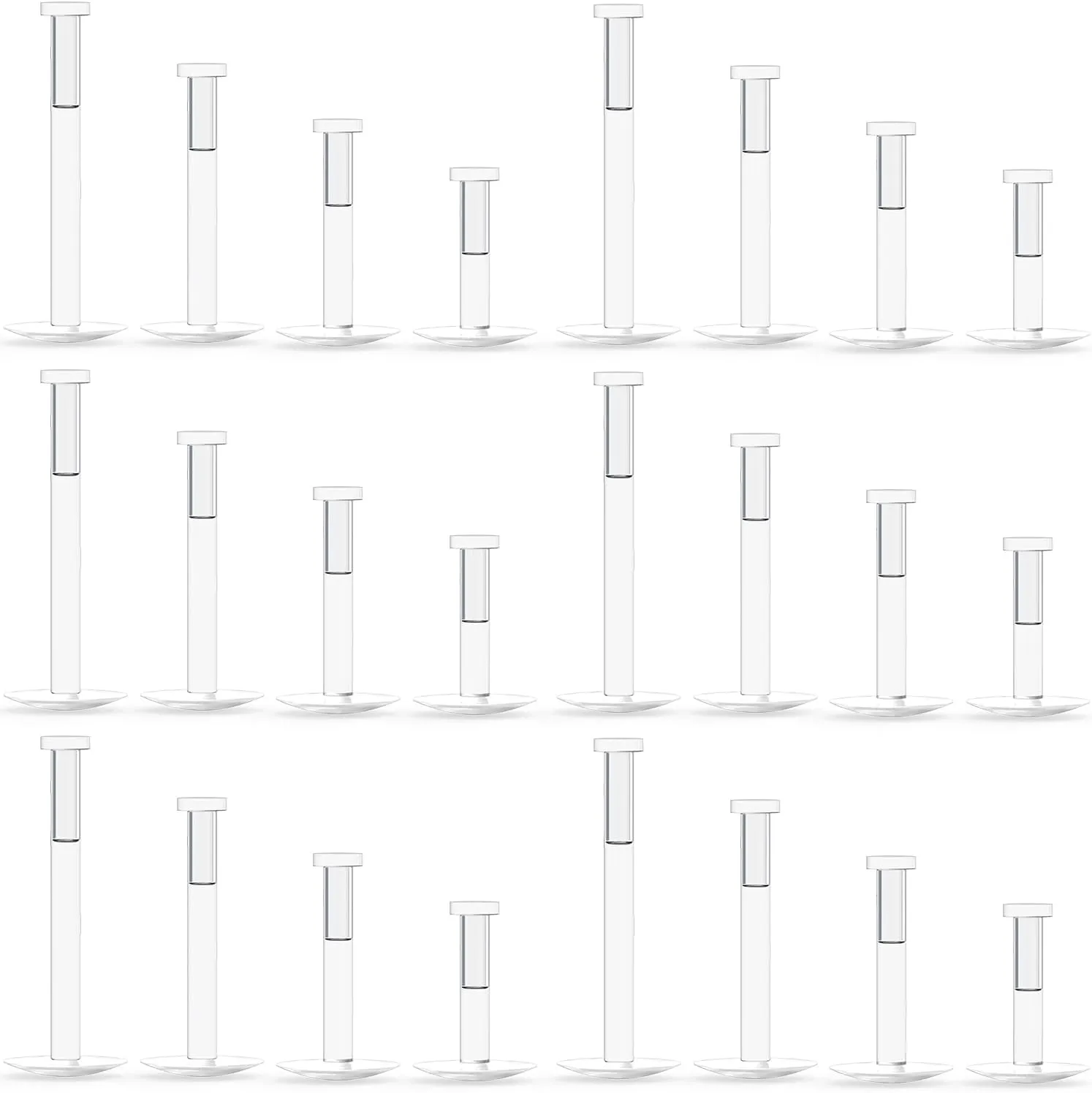 Ocptiy 16G clear plastic Forward Helix Cartilage Tragus Earring Studs Internal Threaded Labret Lip Monroe Ring Barbell Body Piercing Jewelry