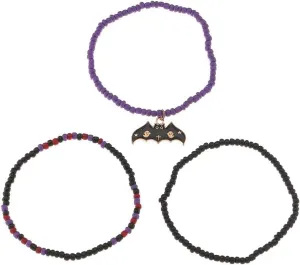OIDIMS Halloween Bead Stretch Bracelets Set for Women Men Pumpkin Cat Spider Web Sead Beaded Stacking Bracelet Spooky BOO Vacation Adjustable Bangle Horror Theme Costumes Jewelry Friendship Gift