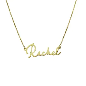 Personalized First Quality Jewelry, 14K Plated and Solid Gold Name Necklace, Perfect Gift for Valentines Day, Handmade Rose Gold Custom Name Necklace
