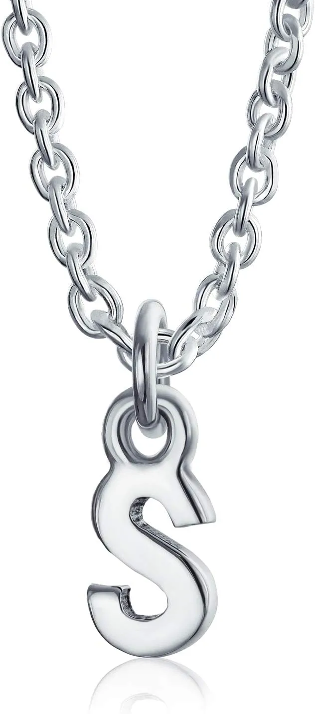 Personalized Tiny Minimalist Simple Dainty Name Dangle ABC Block Letter Ankle Bracelet Round Disc Alphabet A-Z Initial Anklet For Teen Women .925 Sterling Silver Adjustable 9-10 Inch