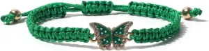 Pingyongchang Butterfly Bracelet Adjustable String Butterfly Friendship Bracelets Colorful Butterfly Crystal Charm Bracelets for Women Gifts Jewelry for Party Favors Fairy Party Decorations