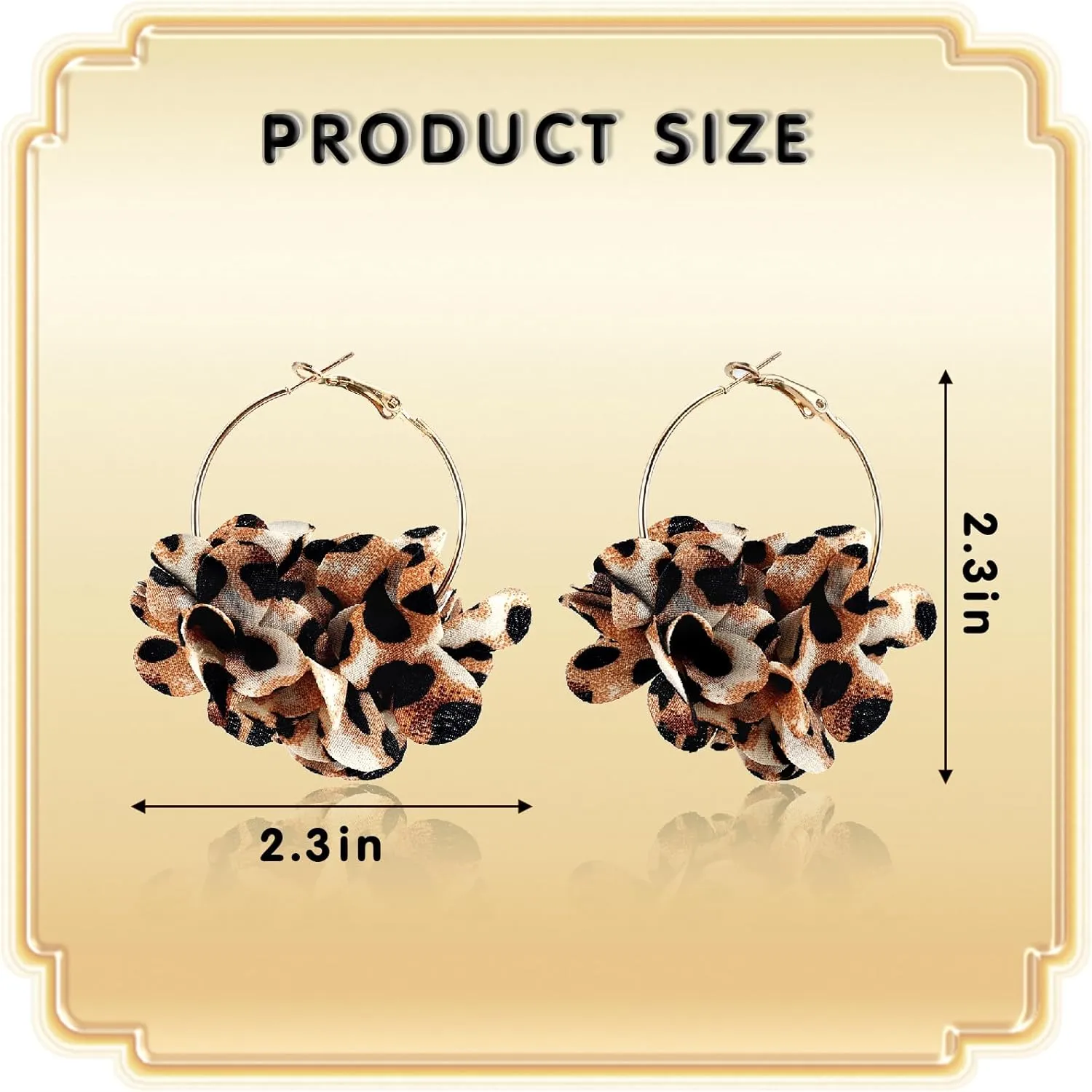 PLwelth Leopard Hoop Earrings for Women Large Hoop Drop Gold Earrings Jewelry Gifts for Birthday Christmas Stocking Stuffers
