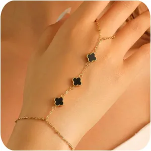 POWER WING Hand Chain Bracelet Ring Bracelet Hand Chain 14k Gold Bracelets for Women Ring Chain Gifts for Women Trendy Stuff