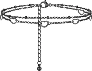 PROSTEEL Stainless Steel Chain Anklets for Women, Silver/Gold Tone, Ankle Bracelets Hypoallergenic, 8-10.5 Inch Adjustable, Come with Box
