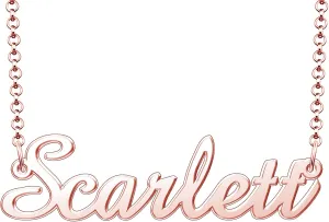 Scarlett Name Necklace Personalized Sterling Silver Custom Name Necklace for Women