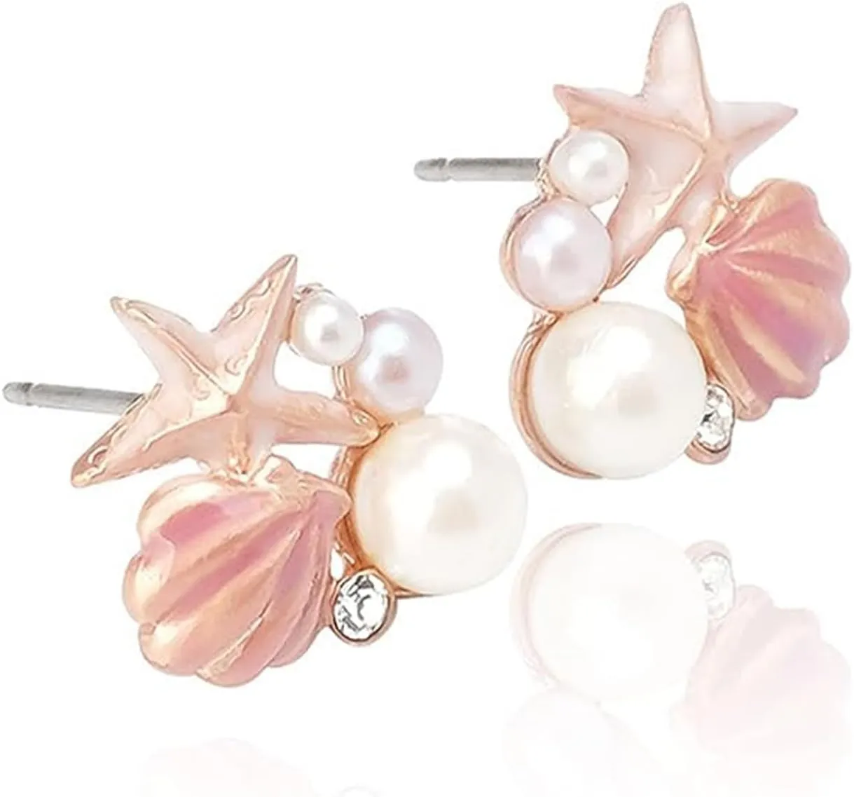 Seashell Earrings for Women Shell Earring Starfish Shell Pearl Earring for Women Summer Beach Jewelry Beachy Statement Prom Jewelry
