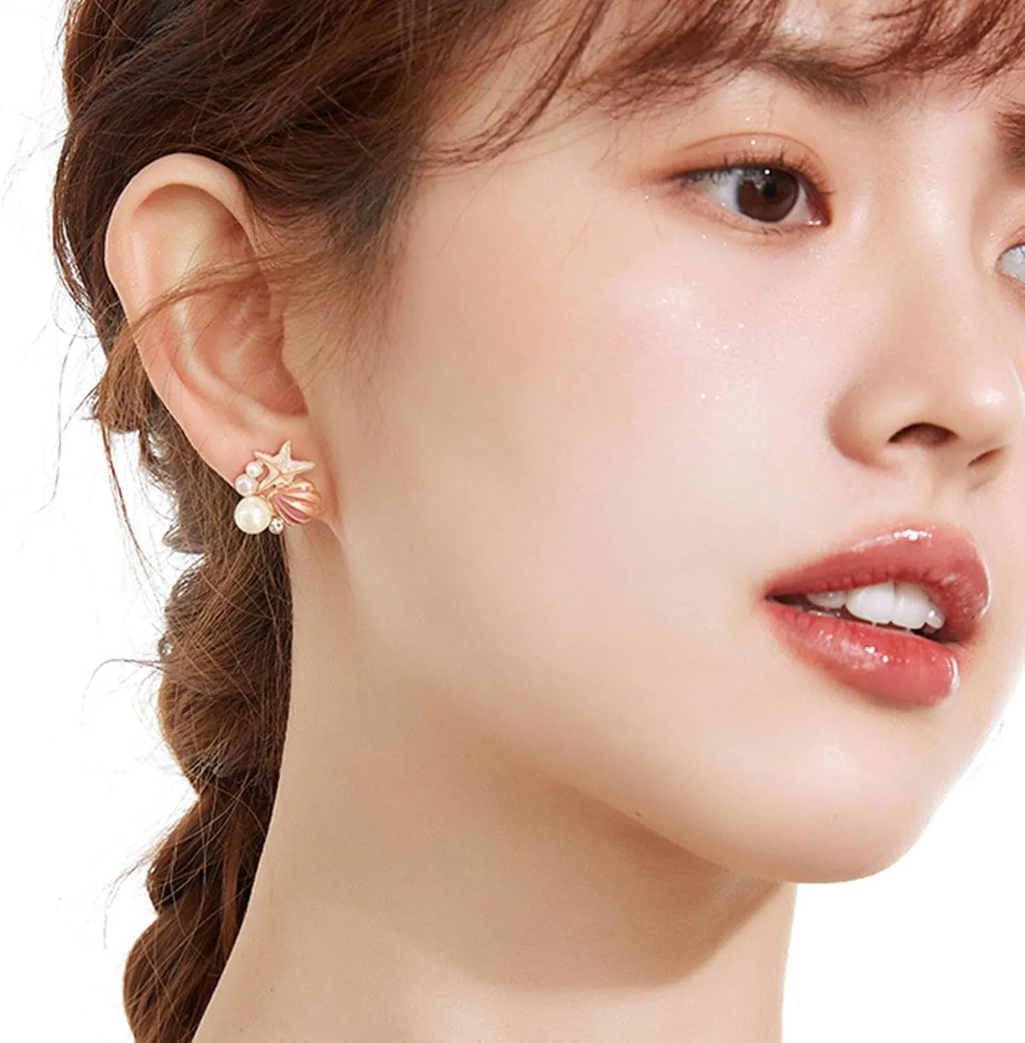 Seashell Earrings for Women Shell Earring Starfish Shell Pearl Earring for Women Summer Beach Jewelry Beachy Statement Prom Jewelry