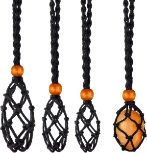 Shappy 3 Pieces Necklace Cord Empty Stone Holder Adjustable Pendant Stone Holder Pendant Necklace Cord for Crystals DIY Jewelry Bracelet accessory