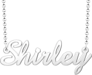 Shirley Name Necklace Personalized Sterling Silver Custom Name Necklace for Women