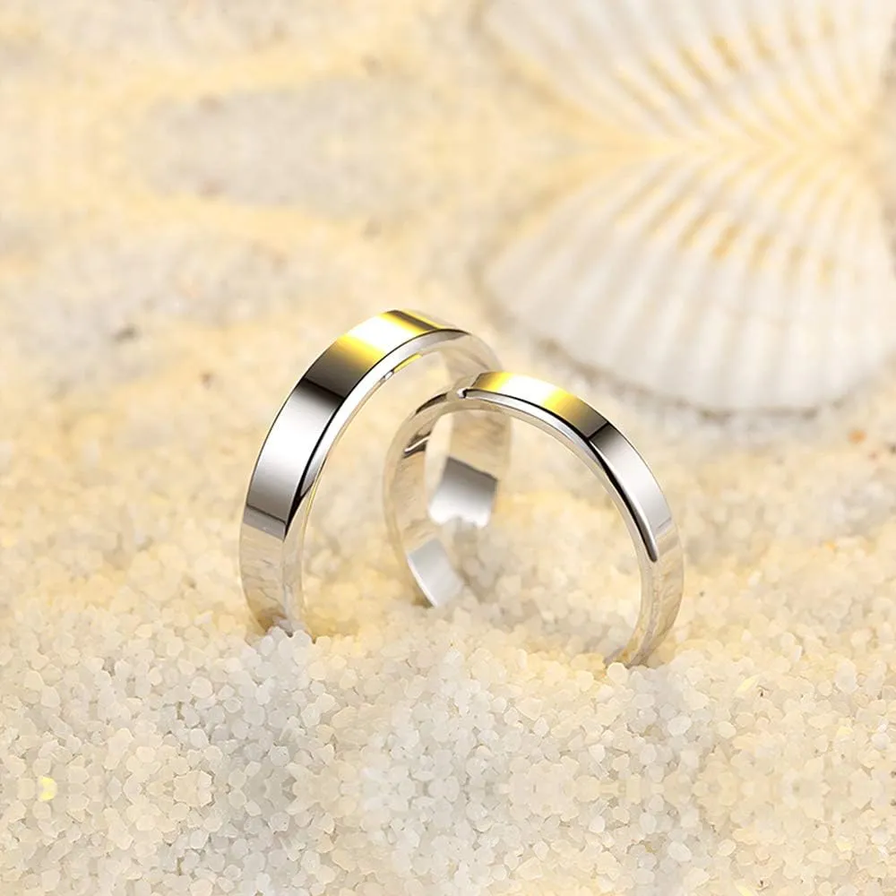 Simple Fashion S925 Sterling Silver Ring Smooth Plain Dome Comfort Solid Silver Wedding Ring For Men & Women 3.5 mm 3-13# 24k Real Gold Plated Jewelry