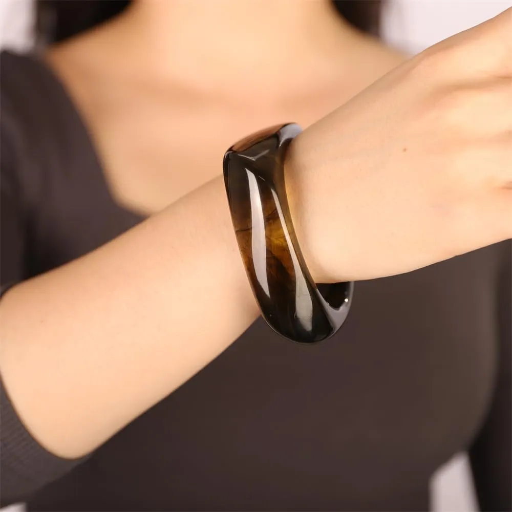 Sither Chunky Acrylic Bracelet for Women Cuff Bangle Bracelet Colorful Irregular Wide Bracelet for Halloween Christmas Gift
