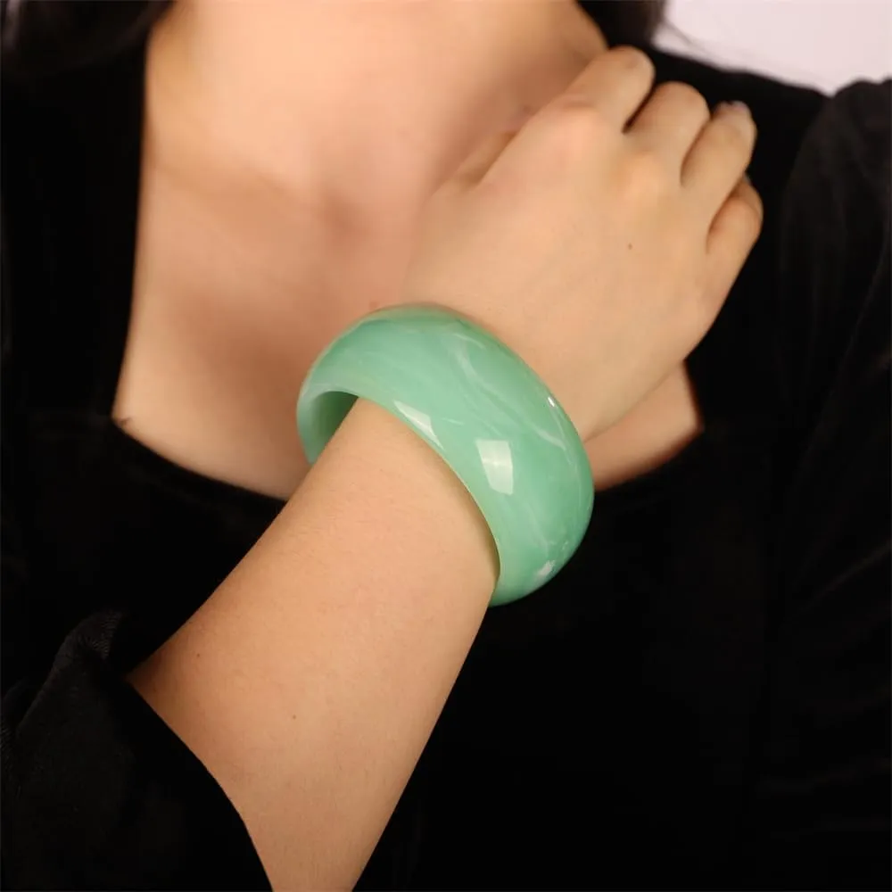 Sither Chunky Acrylic Bracelet for Women Cuff Bangle Bracelet Colorful Wide Bracelet for Halloween Christmas Gift