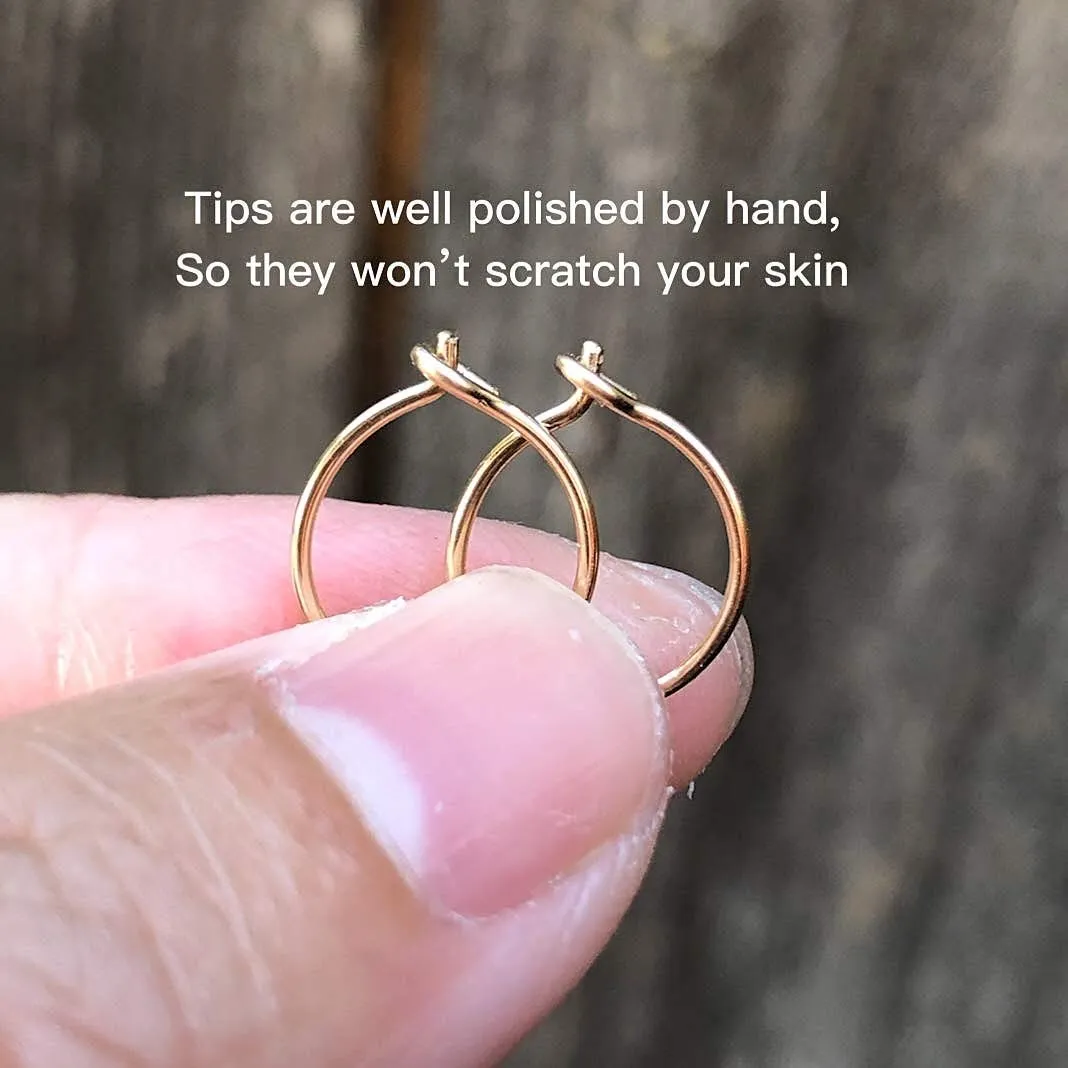 Small Silver Hoop Earrings for Women, Hypoallergenic Hoop Earrings