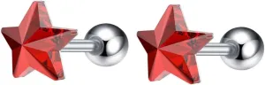 Small Star Cartilage Stud Earrings Stainless Steel Acrylic Stars Screw Back Studs Earrings Helix Conch Tragus Piercing Jewelry for Women