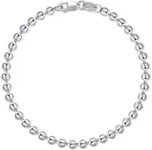 Solid 925 Sterling Silver Paperclip Chain/Byzantine Chain/Round Bead Ball Chain/Cable Chain/Mesh Chain/Round Box Chain Anklet Ankle Bracelet for Men Women, Made in Italy 9/10/11 Inch