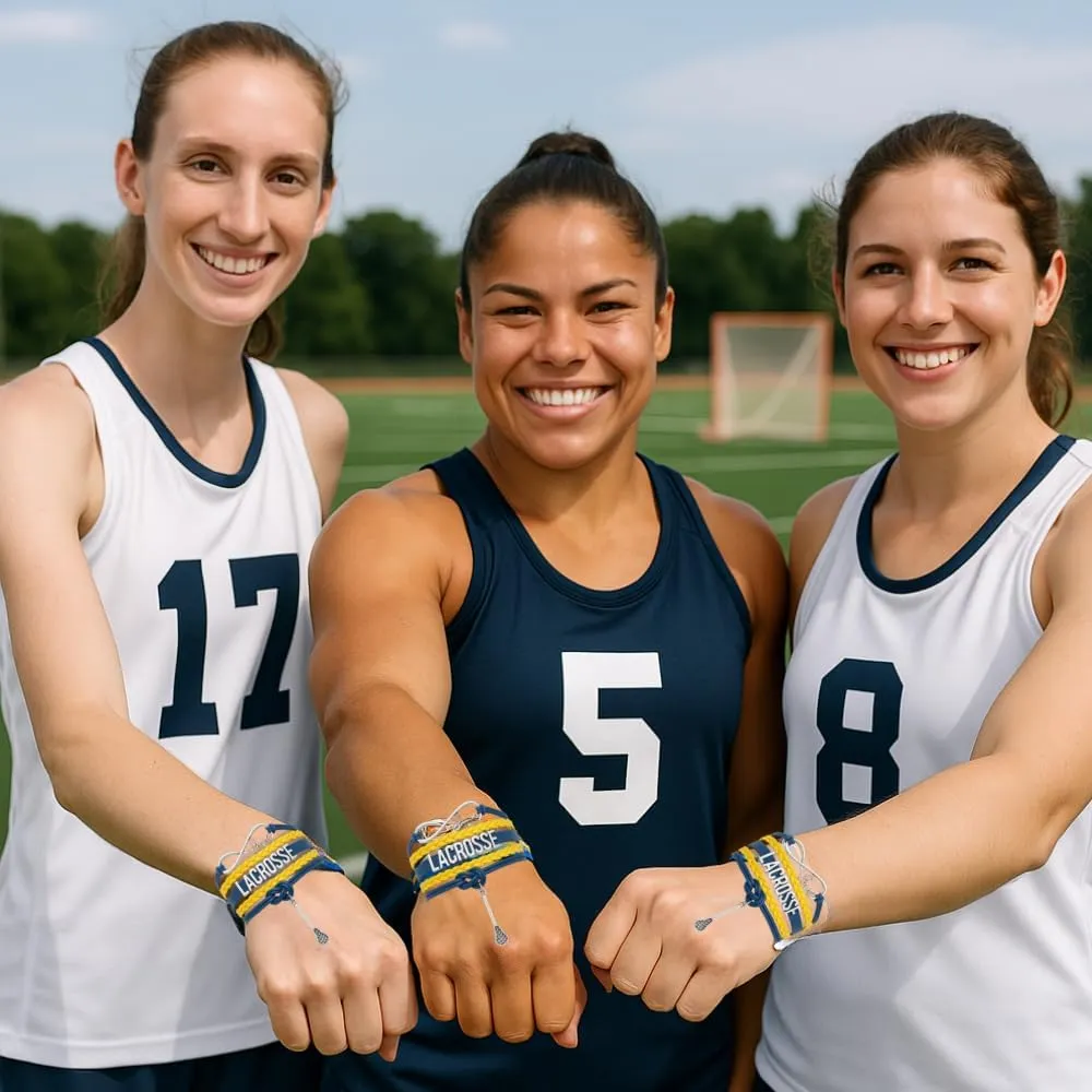 SportyBella Lacrosse Bracelets For Girls - Adjustable Charm Bracelet w/Infinity Symbol & Silver Lacrosse Stick Charm. Friendship Bracelet Gifts for Players, Teams & Coaches
