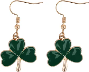 St. Patrick's Day Earrings, Shamrock Dangle Earrings Cute Green Clover Earrings Lucky Shamrock Earrings Studs St. Patrick's Day Accessories for Women Girls