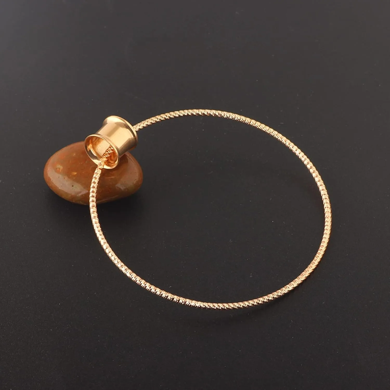 Stainless Steel Ear Tunnels Ear Gauges Women Rose Gold/Silver with Big Hoop Dangle Ear Expander Body Piercing Jewelry, 1 Pair, 6MM - 20MM
