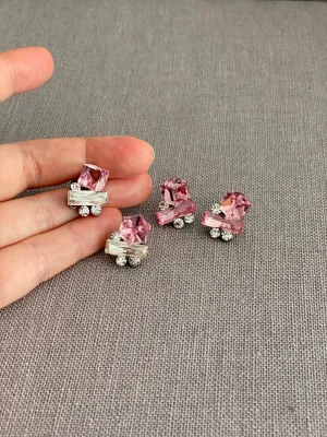 Strawberry Kaleidoscope Swarovski Studs