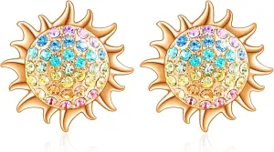 Sun Moon Earrings for Women,Star Lightning Bolt Stud Earrings Gifts Jewelry for Women