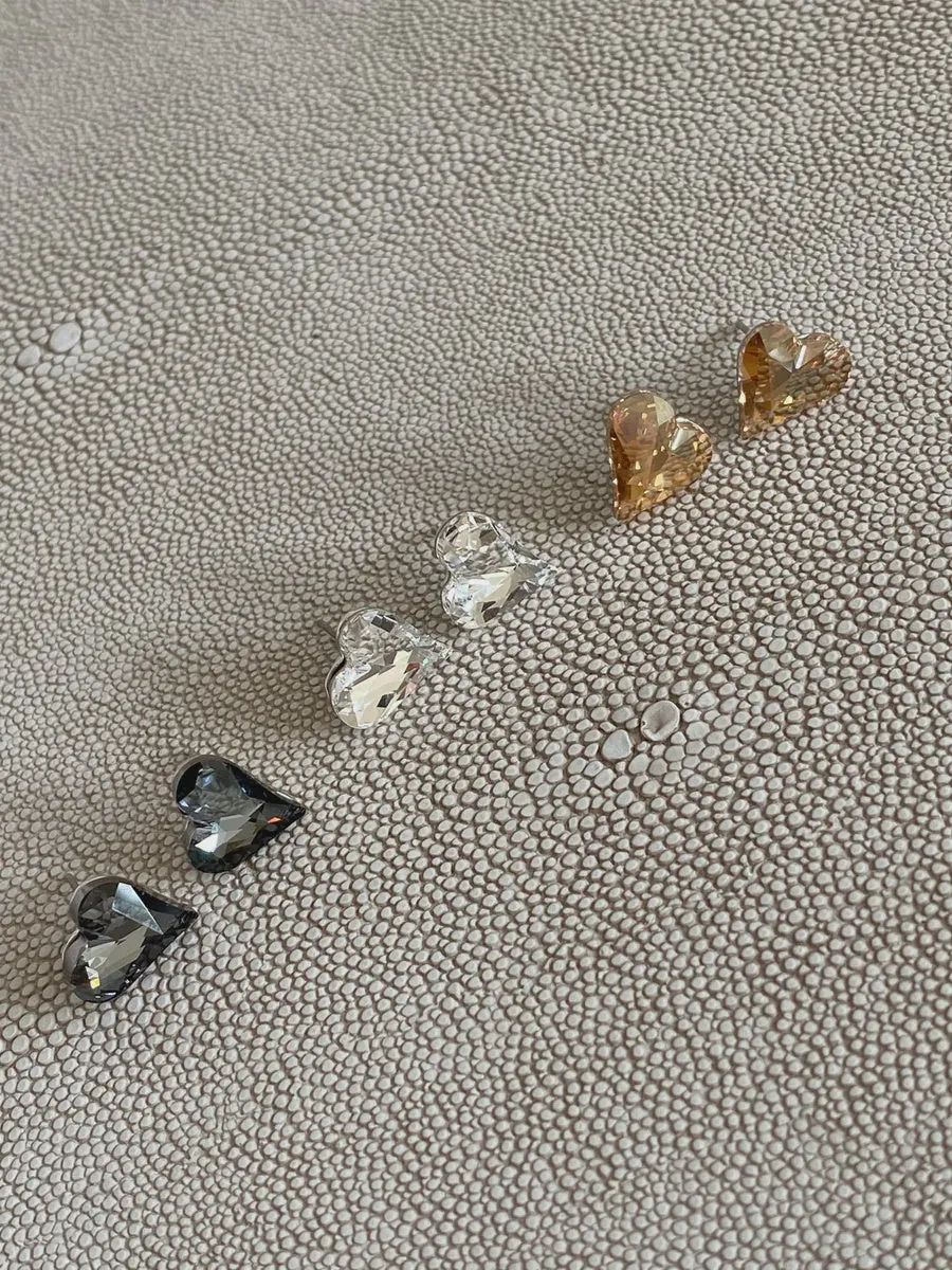 Swarovski Heart Studs