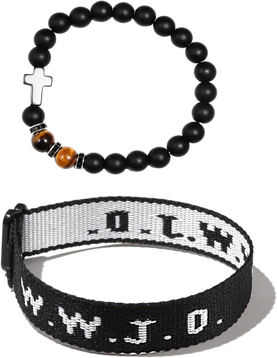 tenghong2021 WWJD Braided Rope Beads Bracelet Set for Women Men What Would Jesus Do Handmade Colorful Bracelets Protection Pray Inspirational Religious Christian Bracelet for Women Gifts Jewelry