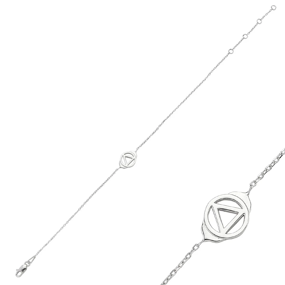 Third Eye Chakra Silver Bracelet