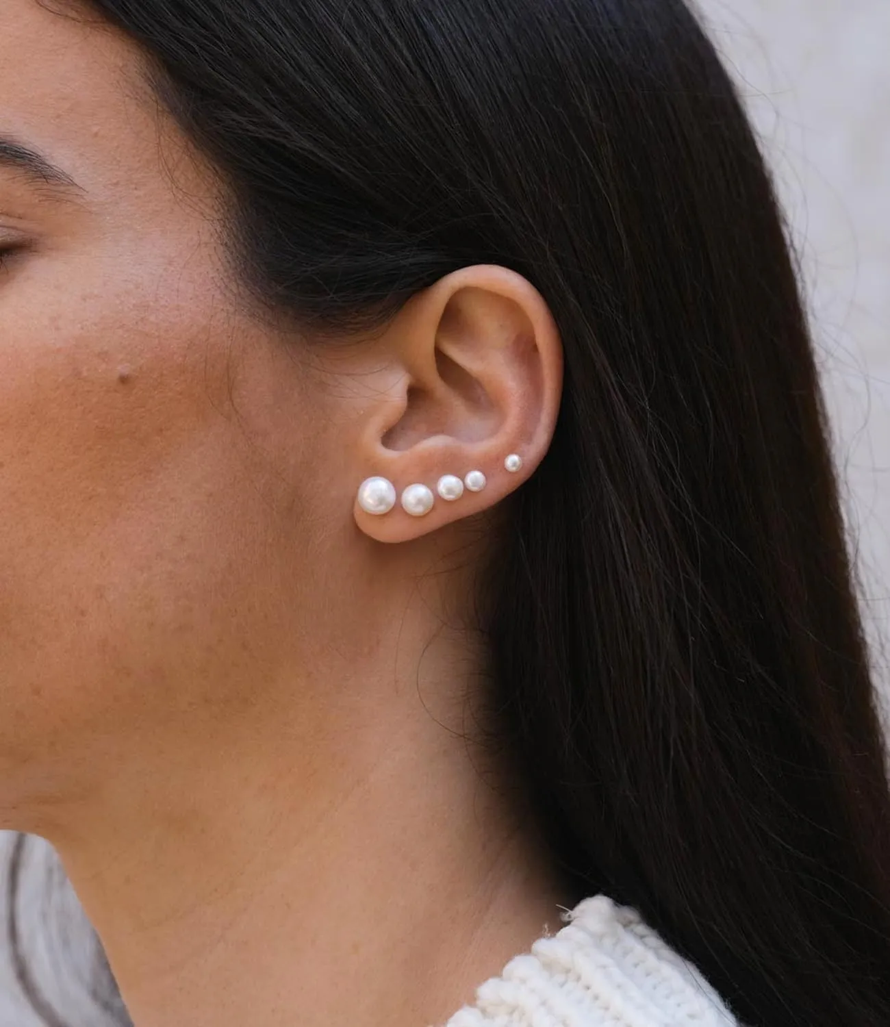 Threadless Flat Back Pearl Earrings, 14K Gold Plated Pearl Stud Earrings Hypoallergenic | Cartilage Earring | Helix Piercing Jewelry | Tragus Piercing Jewelry | Push in Flatback Earrings for Women Men