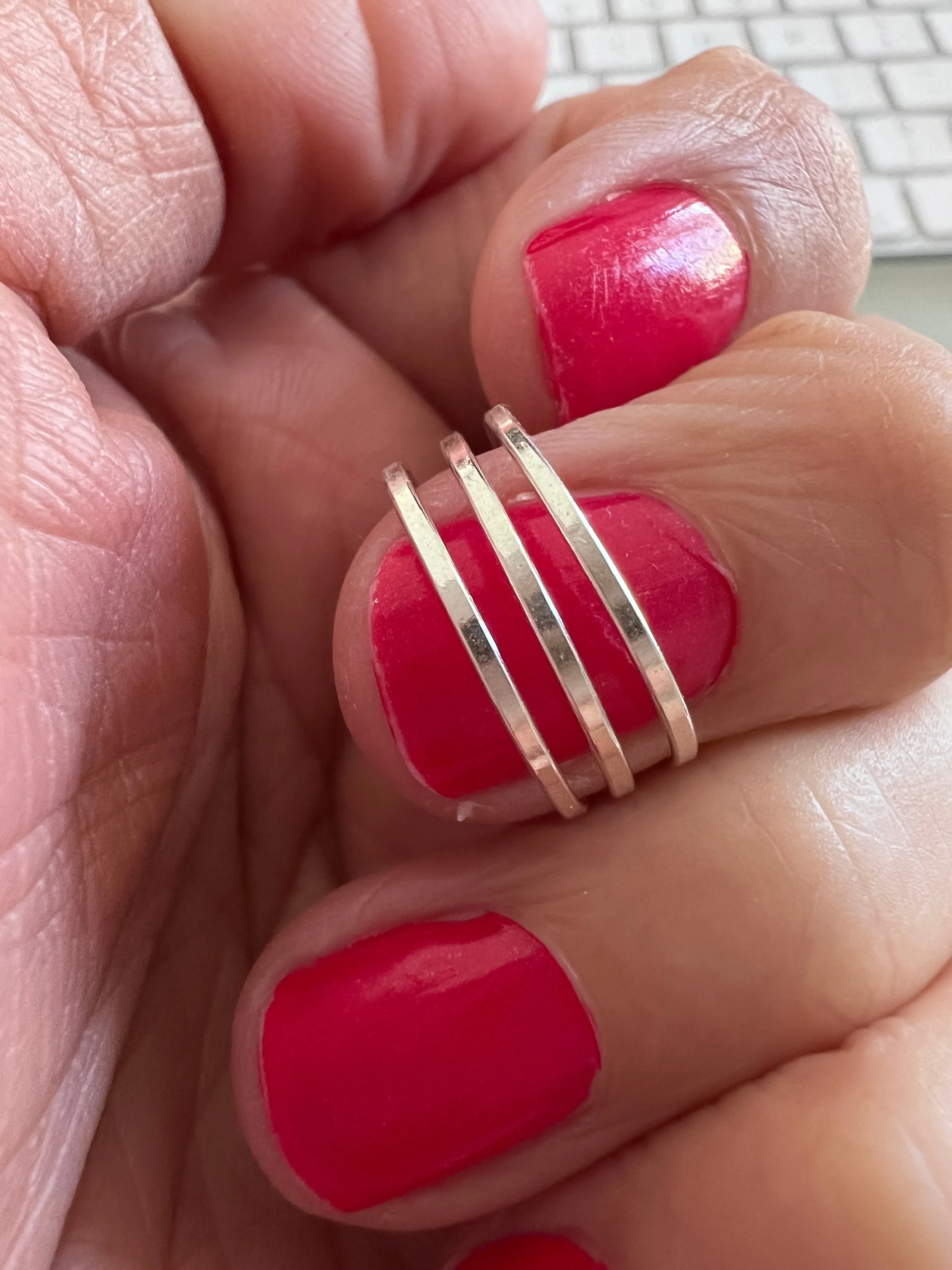 Triple Strand Adjustable Midi Ring