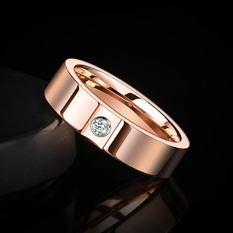 Tungsten Rings for Men Women 6mm Simple Couple Wedding Bands Inlaid Moissanite Fashion Jewelry for Male